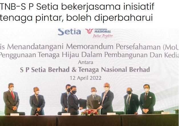 SP Setia, TNB jalin kerjasama