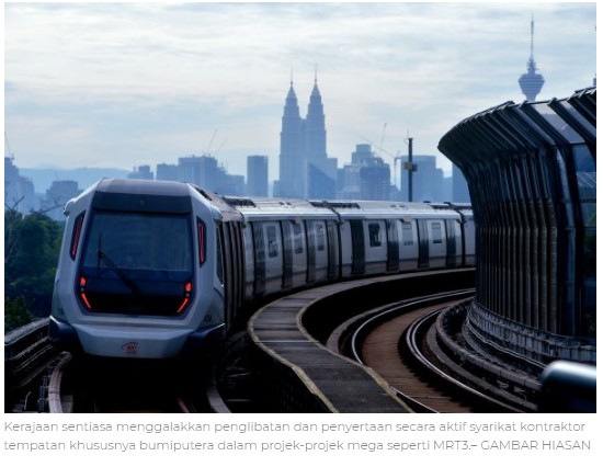 Tender projek MRT3 dijangka Ogos depan