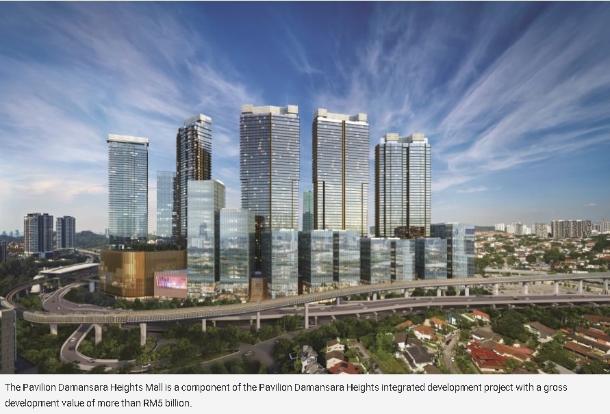 The opening of the Pavilion Damansara Heights Mall in May 2023 will benefit from the growth of the retail sector