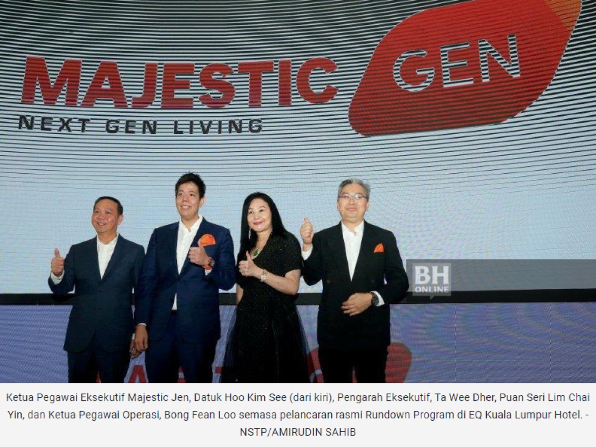 Majestic Gen akan lancar 15 projek bernilai RM3.3 bilion